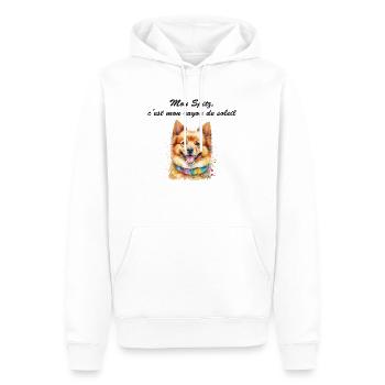 Spitz rayon de soleil - Sweat à capuche Premium bio Homme - blanc - Devant - Nico (187cm)