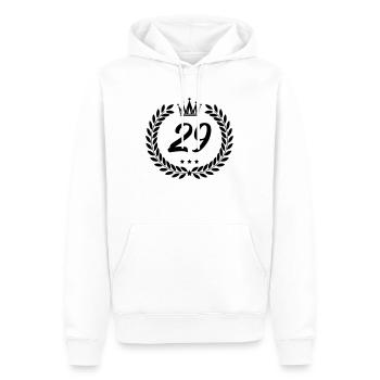 coat of arms 29 - Men’s Premium Organic Hoodie - white - Front - Nico (187cm)