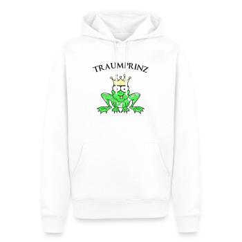 Prince Charmant Grenouille Roi - Sweat à capuche Premium bio Homme - blanc - Devant - Nico (187cm)