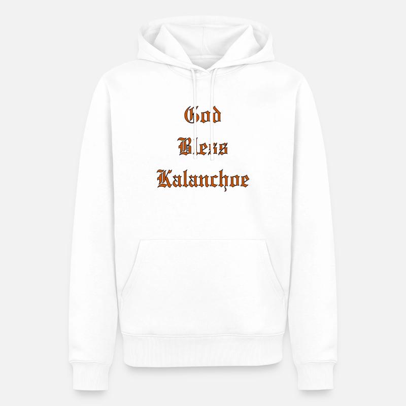 Que Dieu bénisse Kalanchoe - Sweat à capuche Premium bio Homme - blanc