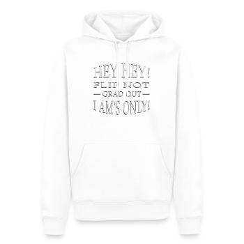 Flip not grad out I am s only VECTORGRAPHIC - Männer Premium Bio Hoodie - Weiß - Vorne - Nico (187cm)