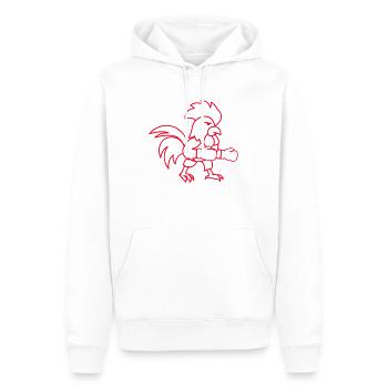 Boxeur - Sweat à capuche Premium bio Homme - blanc - Devant - Nico (187cm)