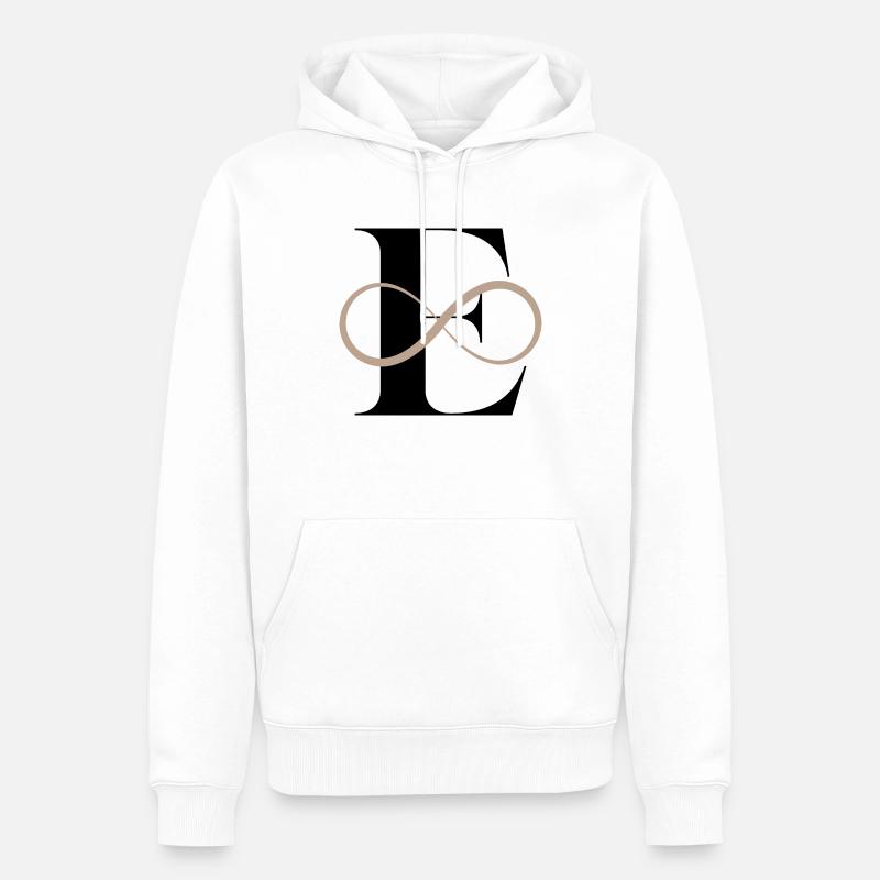 Unendlicher Buchstabe e - Männer Premium Bio Hoodie - Weiß