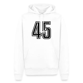 45 - Sweat à capuche Premium bio Homme - blanc - Devant - Nico (187cm)