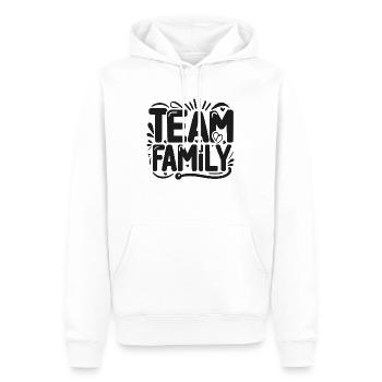 Team-Familie - Männer Premium Bio Hoodie - Weiß - Vorne - Nico (187cm)