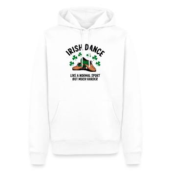 Travail acharné dans la danse irlandaise - Sweat à capuche Premium bio Homme - blanc - Devant - Nico (187cm)
