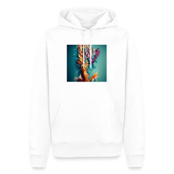 1000038767 - Männer Premium Bio Hoodie - Weiß - Vorne - Nico (187cm)