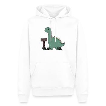 Dino Lio - Männer Premium Bio Hoodie - Weiß - Vorne - Nico (187cm)
