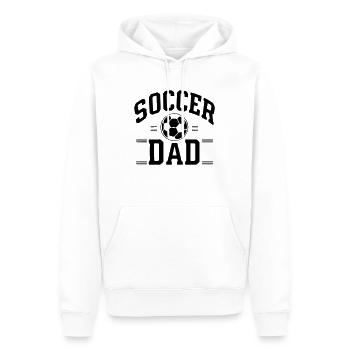 papa footballeur - Sweat à capuche Premium bio Homme - blanc - Devant - Nico (187cm)