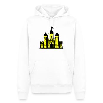 Château Moyen Âge Château - Sweat à capuche Premium bio Homme - blanc - Devant - Nico (187cm)