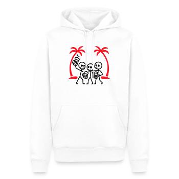 Urlaub Party Skelett - Männer Premium Bio Hoodie - Weiß - Vorne - Nico (187cm)