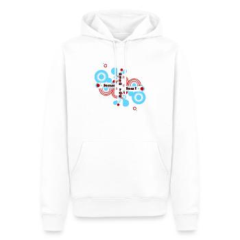Jesus died for you - Männer Premium Bio Hoodie - Weiß - Vorne - Nico (187cm)