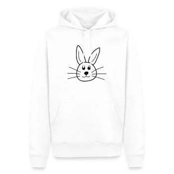 Hase - Männer Premium Bio Hoodie - Weiß - Vorne - Nico (187cm)