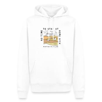 Les montagnes appellent (coloré) - Sweat à capuche Premium bio Homme - blanc - Devant - Nico (187cm)