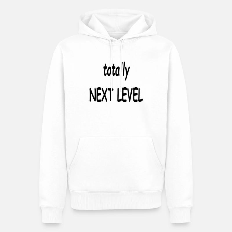 totally next level - Männer Premium Bio Hoodie - Weiß