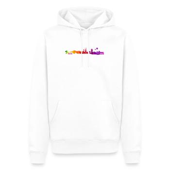 Halle Saale Skyline - Männer Premium Bio Hoodie - Weiß - Vorne - Nico (187cm)