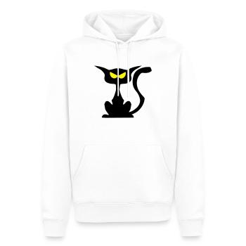 Süße und gruselige Halloween Katze - Männer Premium Bio Hoodie - Weiß - Vorne - Nico (187cm)