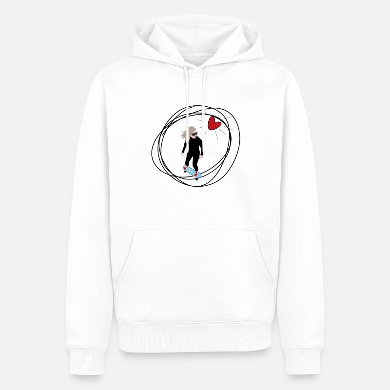 Surfskate - Männer Premium Bio Hoodie - Weiß