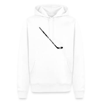 Bâton Hockey sur glace - Sweat à capuche Premium bio Homme - blanc - Devant - Nico (187cm)