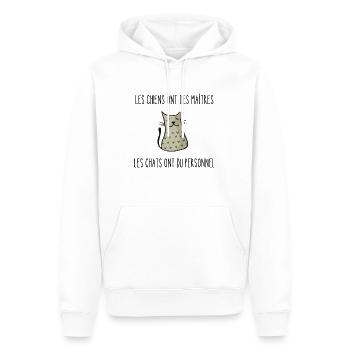 les chiens ont des maîtres - Sweat à capuche Premium bio Homme - blanc - Devant - Nico (187cm)