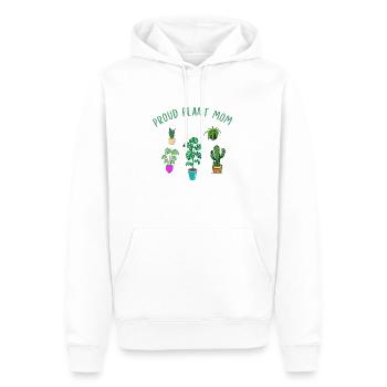 MAMAN FIÈRE DE L’USINE - Sweat à capuche Premium bio Homme - blanc - Devant - Nico (187cm)