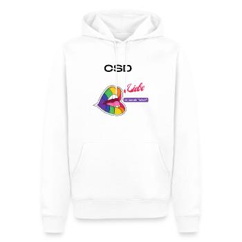 CSD Shirt Pride - Männer Premium Bio Hoodie - Weiß - Vorne - Nico (187cm)