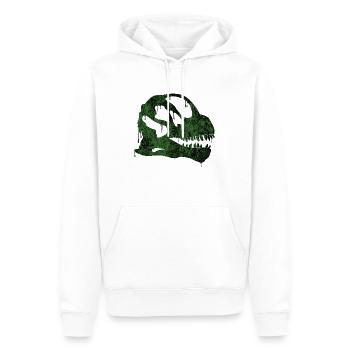crâne Camarasaurus vert - Sweat à capuche Premium bio Homme - blanc - Devant - Nico (187cm)