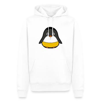 Penguin Cartoon Cute Pengu Animal Funny Comic 7 - Sweat à capuche Premium bio Homme - blanc - Devant - Nico (187cm)