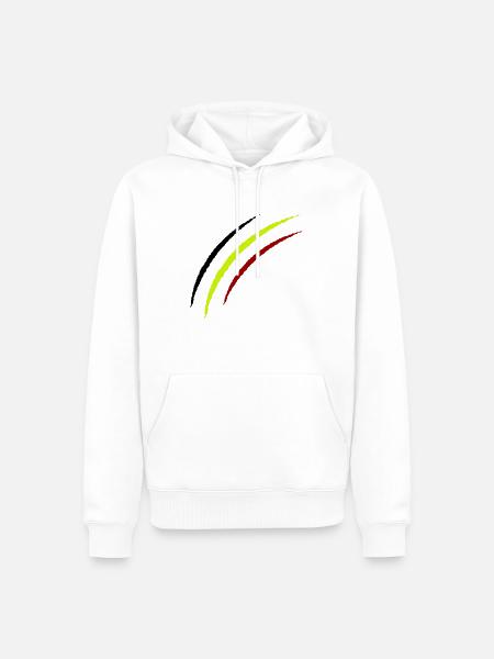 Griffes Belgique - Sweat à capuche Premium bio Homme - blanc