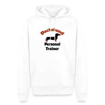 Dachshund - Personal Trainer - Men’s Premium Organic Hoodie - white - Front - Nico (187cm)