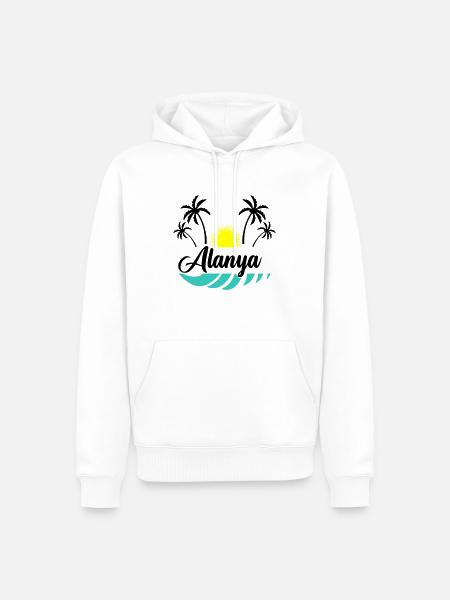 Alanya - Men’s Premium Organic Hoodie - white