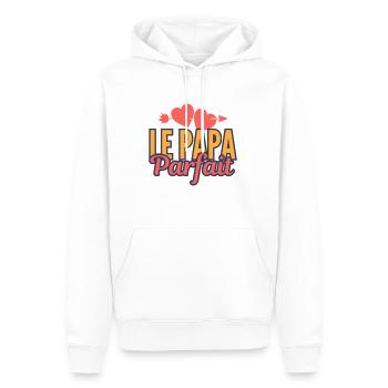 Le papa parfait - Sweat à capuche Premium bio Homme - blanc - Devant - Nico (187cm)