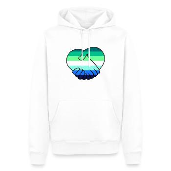 Schwul & Respekt - Männer Premium Bio Hoodie - Weiß - Vorne - Nico (187cm)