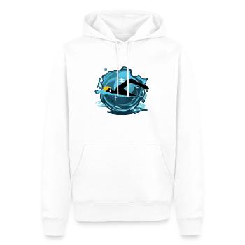 Natation Nageurs - Sweat à capuche Premium bio Homme - blanc - Devant - Nico (187cm)