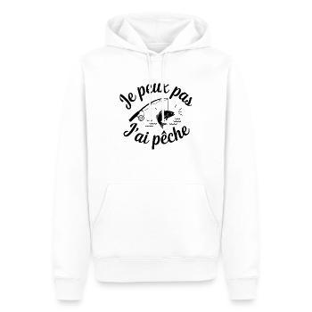 I can't I have Fishing - Männer Premium Bio Hoodie - Weiß - Vorne - Nico (187cm)