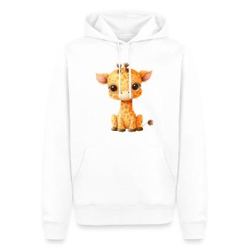 Süße Cartoon-Baby-Giraffe mit Glubschaugen - Männer Premium Bio Hoodie - Weiß - Vorne - Nico (187cm)