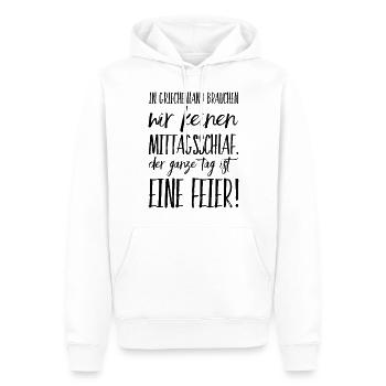 Lustiger Griechischer Spruch Griechenland Geschenk - Männer Premium Bio Hoodie - Weiß - Vorne - Nico (187cm)