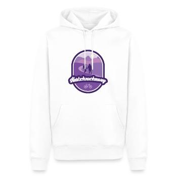 Heidschnuckenweg - Lower Saxony - Men’s Premium Organic Hoodie - white - Front - Nico (187cm)