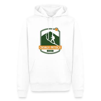 Croagh Patrick - Irland - Männer Premium Bio Hoodie - Weiß - Vorne - Nico (187cm)