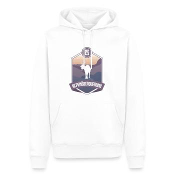 E5 - Alpine Crossing - Männer Premium Bio Hoodie - Weiß - Vorne - Nico (187cm)