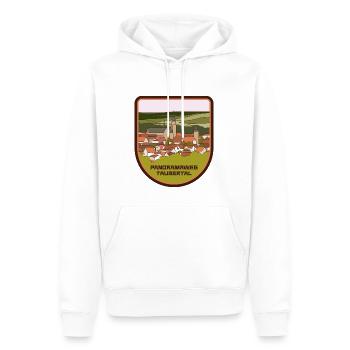 Sentier panoramique de la vallée de Tauber - Sweat à capuche Premium bio Homme - blanc - Devant - Nico (187cm)
