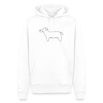 Gezeichneter Hund - Männer Premium Bio Hoodie - Weiß - Vorne - Nico (187cm)