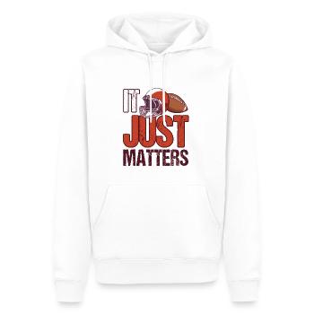 Fußballer ist einfach wichtig Fußball - Männer Premium Bio Hoodie - Weiß - Vorne - Nico (187cm)