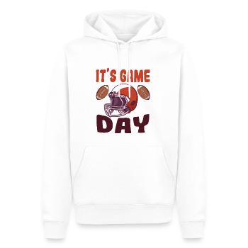 Tackle Footballer It's Game Football - Männer Premium Bio Hoodie - Weiß - Vorne - Nico (187cm)