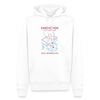Eindhoven, Halbmarathon – 2025 - Niederlande - Männer Premium Bio Hoodie - Weiß - Vorne - Nico (187cm)