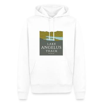 Piste du lac Angelus - Nouvelle-Zélande - Sweat à capuche Premium bio Homme - blanc - Devant - Nico (187cm)