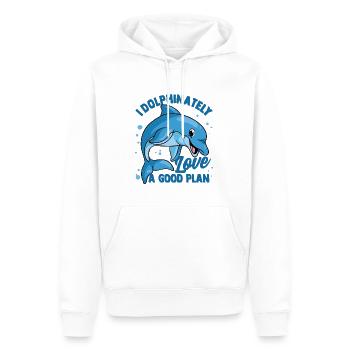 Dauphin Dauphin Dauphin - Sweat à capuche Premium bio Homme - blanc - Devant - Nico (187cm)
