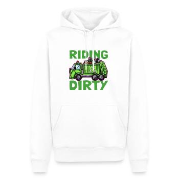 Riding Dirty Müllmann Müllwagen - Männer Premium Bio Hoodie - Weiß - Vorne - Nico (187cm)