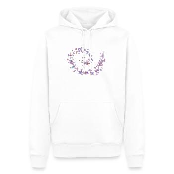 SWIRL blah blah - Männer Premium Bio Hoodie - Weiß - Vorne - Nico (187cm)
