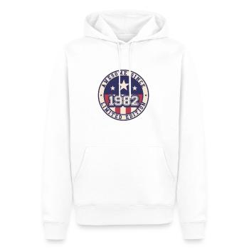 Awesome Since 1982 40. Geburtstag - Männer Premium Bio Hoodie - Weiß - Vorne - Nico (187cm)